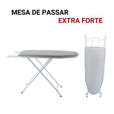 Imagem de Mesa de passar tábua passadeira de roupas com suporte para ferro mais 