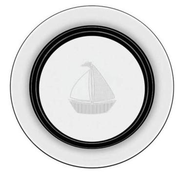 Imagem de Prato Infantil Tramontina Le Petit Barquinho 23cm Em Aço Inox