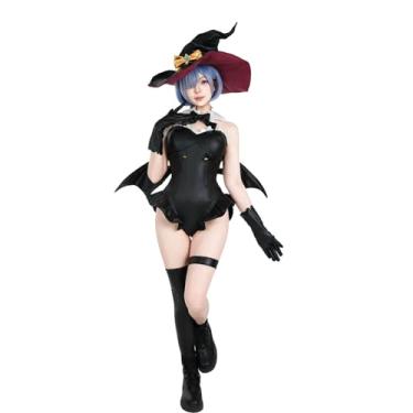 Imagem de Nuoqi Rem Cosplay Women's Re:Zero Phantom Night Wizard Outfit Witch Halloween Costume XL