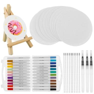 Imagem de Tcwhniev Tinta mágica inchada com corrente de contas de marcador, kit DIY de papel de pintura fofa 3D para fazer cartazes, decoração de férias (branco, estilo 2)