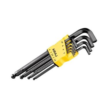 Imagem de Conjunto De Chaves Hexagonais AIRAJ De Alta Resistência Com 9 Peças, C