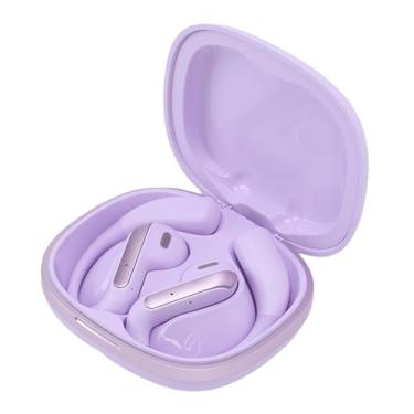 Imagem de Goshyda Fones de Ouvido Sem Fio Ultra Lightweight 5G, Enc Ruído Cancelando Fones de Ouvido Com Gancho de Orelha, 120h Standby IMAX Sound, para Estudo de Trabalho na Vida do Escritório (Roxo)