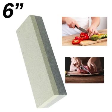 Imagem de Pedra de Afiar Combinada em Oxido de Alumínio 6 Polegadas Dupla Face Facas Tesoura - Starfer