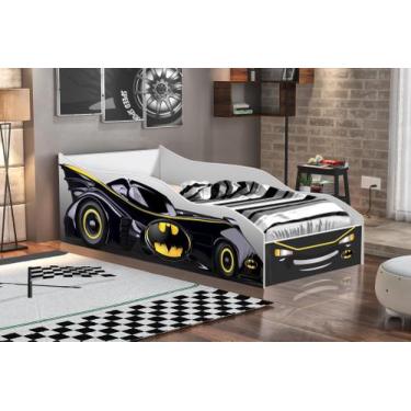 Imagem de Cama Infantil Carro Com Grade Carrinho McQueen Batman 155X70 - GABRIEL