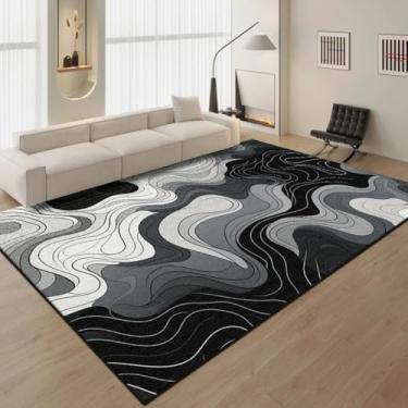 Imagem de Tapete azul grande para sala de estar, quarto, cabeceira, decoração de casa (160 x 200 cm (62 x 78 pol.) / hxx-280806001309)