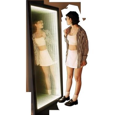 Imagem de Espelho com LED Efeito Infinito 83x183cm Corpo Inteiro Quarto Sala