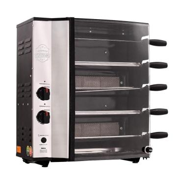 Imagem de Churrasqueira a Gás Giratória 5 Espetos Hidro CHASVM