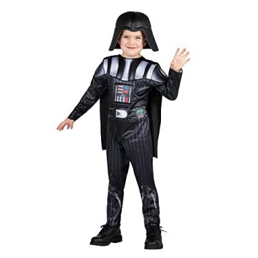 Imagem de Star Wars Darth Vader Official Toddler Halloween Costume - Premium Quality Padded Jumpsuit with Detachable Cape and Fabric Headpiece (3T-4T)