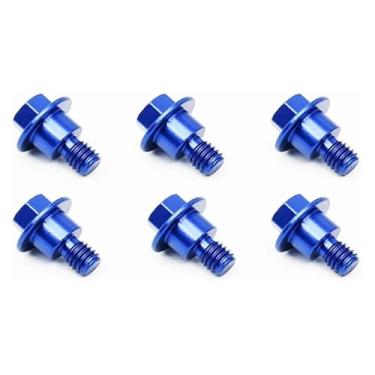 Imagem de BYYINGSUS Parafuso de proteção de garfo dianteiro compatível com acessórios de motocicleta YZ 65 85 125 250 250F 450F 250FX 450FX 125X 250X WR 250F 450F (azul)