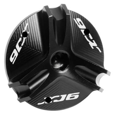 Imagem de Tampa de enchimento de óleo de motor de motocicleta CNC liga de alumínio acessórios de proteção compatíveis com Y&AMAHA XJ6 XJ6N DIVERSION (preto)