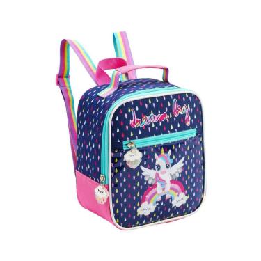 Imagem de Lancheira Escolar Térmica Unicórnio - Azul