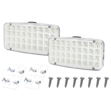 Imagem de Ygmylandbb Luzes LED interiores para carro, luzes de teto de carro, luz de leitura, 2 unidades CC 12V 36 LED, com interruptor liga/desliga para carro, barco, reboque, motorhome e caminhão