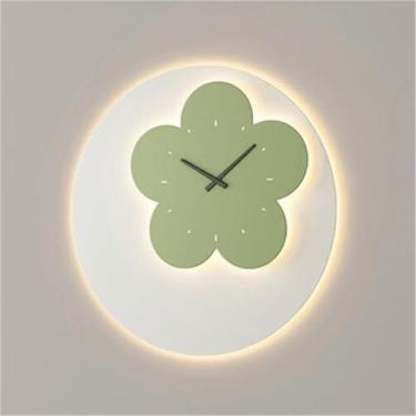 Imagem de Luminária de parede geométrica de metal nórdica para sala de estar, quarto e corredor, luminária de parede LED de 16 W (branco, formato de flor)