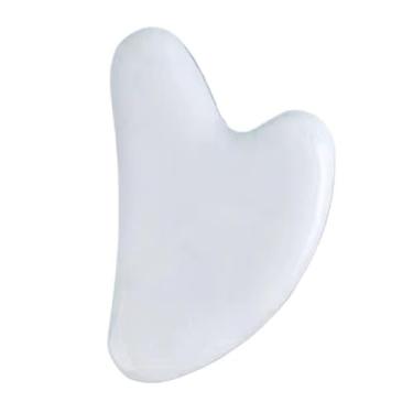 Imagem de Rolo Pedra de Jade Placa Gua Sha Massagem Facial Anti Ruga(so guasha branco)