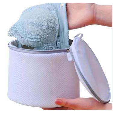 Imagem de Saco para Lavagem de Lingerie e Sutiã com Zíper, Kit com 3 Unidades, Branco