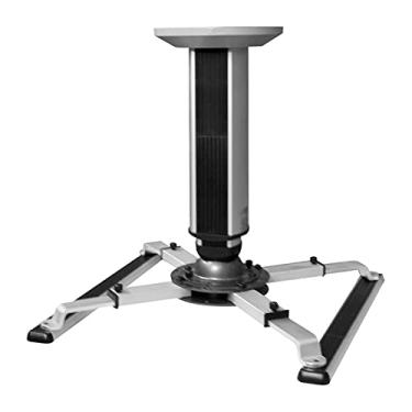 Imagem de Suporte de projetor para projetor de teto, suporte de teto, cabe em teto plano ou inclinado, altura ajustável com suporte de projetor de comprimento extensível