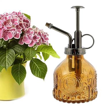 Imagem de Regador 1 unidade de regador plantas vidro retrô Mister vintage garrafa spray pulverizador flores spritzer 200 ml jardinagem casa aspersores(Brown)