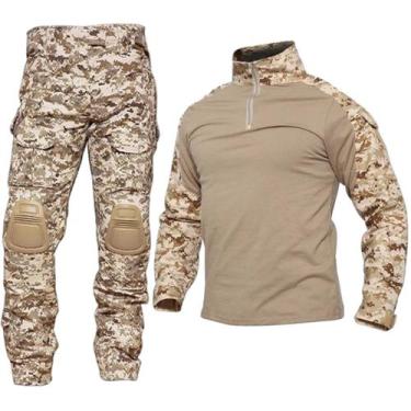 Imagem de Camisa tática de combate Tenida com joelheiras e cotoveleiras unissex 