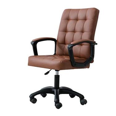 Imagem de Computador rotativo elevador computador PU assento ergonomia escritório estudo altura ajustável executivo para escritório estudante dormitório