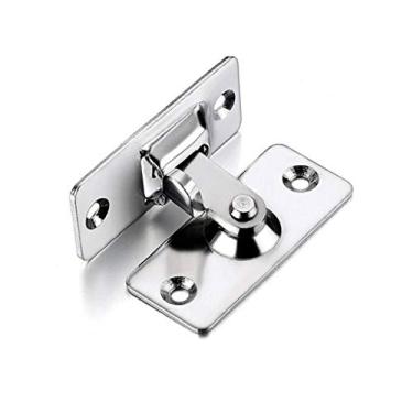 Imagem de Fechaduras de portas deslizantes de 90 graus trava de ângulo reto fivela de porta de aço inoxidável para decoração de quarto doméstico (cor: A)