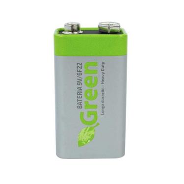 Imagem de Bateria 9v Para Eletronicos Brinquedos Long Life Zinco 6f22m - Green