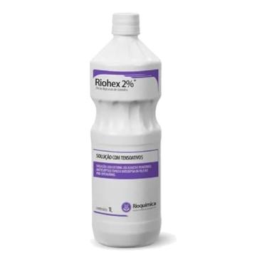Imagem de Clorexidina 2% Degermante Riohex, Antisséptico Tópico para Procedimentos Cirúrgicos e Higienização das Mãos, 1 Litro