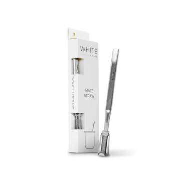 Imagem de WHITE Prime Filtro de mola de aço inoxidável Bombilla – Colher de palha premium para erva mate, aço 304 durável, fácil de limpar