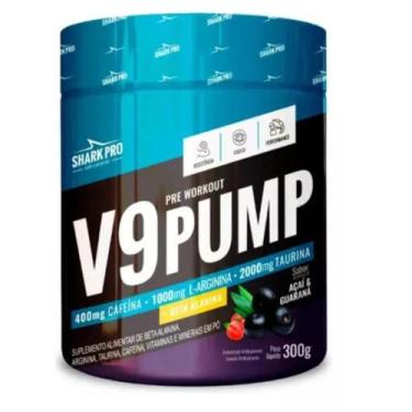 Imagem de V9 pump pré treino beta alanin 300gr acai & guarana sharkpró - SHARK P