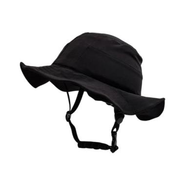 Imagem de menolana Boné para capacete de bicicleta, chapéu de surfe, aba larga, moderno, tipo chapéu para ciclista, para mulheres, unissex, ciclismo, deslocamento diário, Black L