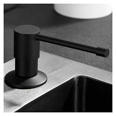 Imagem de Dispensadores de Sabão Preto Dispensador de Sabão Pia de Cozinha Garrafa de Detergente para Lavar Louça Grande Capacidade Lavatório Imprensa Loção Dispensadores de Sabão (Cor: B)