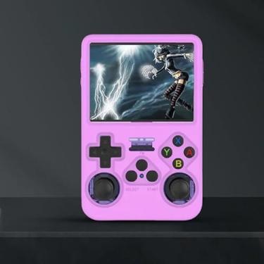 Imagem de Game Machine Silicone Protective Cover with Lanyard Scratch-proof Screen Protection Case Suitable For R36S Accessories,Light Purple
