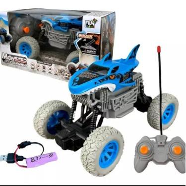 Imagem de Carrinho Recarregável de Controle Remoto 4x4 Tubarão Com Luz - Fun Gam