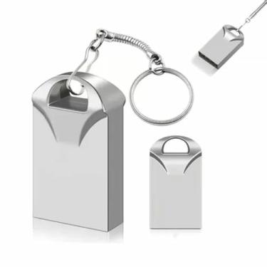Imagem de Mini Pen Drive Mini Chaveiro de Metal Rápido Ideal Para Armazenar Arquivos Fotos Musicas e Videos Metálico 128gb Resistente Ultra Rápido Cor Linha Premium (128, GB)