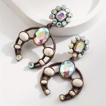 Imagem de Brincos turquesa turquesa para mulheres, brincos boêmios, boêmios, joias boho