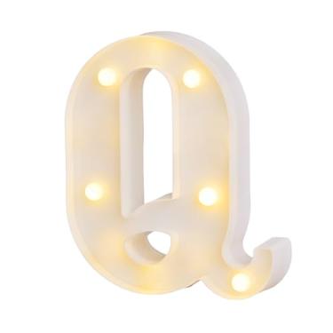 Imagem de Letras para letreiro de LED, letreiro para casamento, festa de aniversário, decoração de Natal, luz noturna e alfabeto de bar em casa (Q)