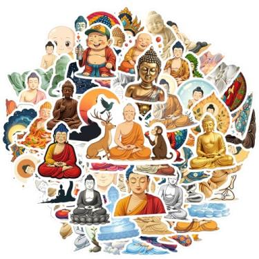 Imagem de 100 adesivos de meditação de Buda, espiritualidade, paz, meditação, adesivos espirituais para mala, geladeira, telefone, bagagem, laptop, guitarra, carro, adesivos, brinquedos, laptop, bagagem