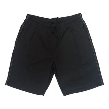 Imagem de BERMUDA COM VIVO LATERAL EM TECIDO POLIESTER, COR PRETA, MARCA BASIC+, TAMANHO P