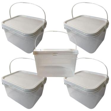 Imagem de Balde De Plastico Grande-Kit 5 Pçs