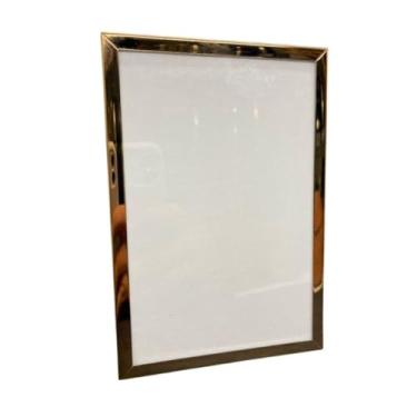 Imagem de Porta Retrato, Dourado Ou Prata Metal Brilhante Sala, Quarto Escritório(10x15cm)(01UN DOURADO METAL)