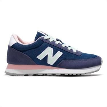 Imagem de Tênis New Balance 501 Feminino, Marinho, Rosa, 34