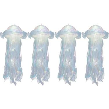 Imagem de Esferas Luminosas Luzes De Natal LED Forma Agua Viva Medusas Plastico Cor Aleatoria Movimentacao Realista Decoração Casa Luzes Decorativas(4)