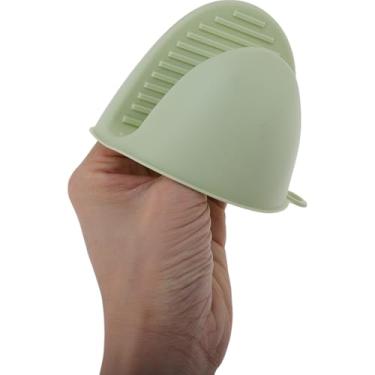 Imagem de Generic 1 peça de luvas de cozinha resistentes ao calor pinças de cozinha apenas lavagem à mão silicone verde 8,4 x 11 cm