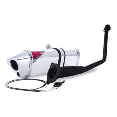 Imagem de Escape / Ponteira Coyote Modelo TRS 2 Way + MAIS em Alumínio - Pop 110