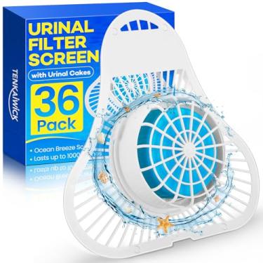 Imagem de Pacote com 36 desodorizantes para mictórios, bolos de mictório com filtro antirespingos, proteção contra odores, desodorizante de mictório para homens, banheiro, aeroporto, escritório, shopping e