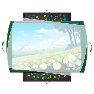 Imagem de Quadro de quebra-cabeça giratório de 1500 peças Pro, 86,4 cm x 63,5 cm com gavetas, placa de quebra-cabeça portátil de liga de alumínio com tapete de cobertura de veludo, design integrado Susan