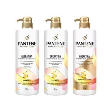 Imagem de Kit Pantene Queratina 2 Shampoo 510Ml+1 Condicionador 510Ml