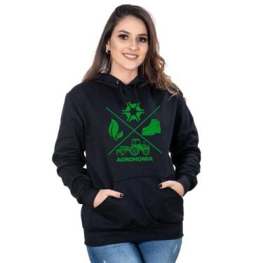 Imagem de Blusa Moletom Feminina Agronomia Bolso Canguru Conforto - Campero, GG,