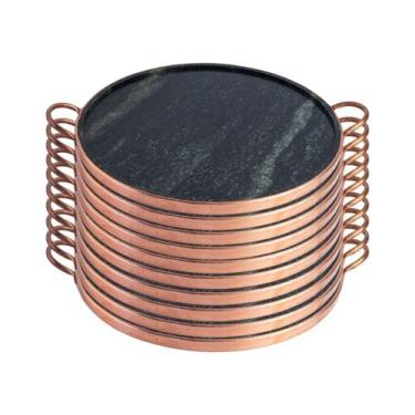 Imagem de Kit 10 Formas De Pizza De Pedra Sabão Gourmet 27 Cm Curadas - A PANELA