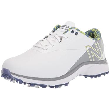 Imagem de New Balance Tênis de golfe masculino Fresh Foam X Defender, Branco/Cinza, 9.5