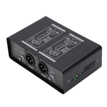 Imagem de Naroote Caixa Eliminadora de Zumbido, Ajuste de Ganho de 3 Níveis, Isolador de Ruído de de Aterramento de Canal Duplo Com Design Plug and Play, para Transmissão de Produção de Filmes